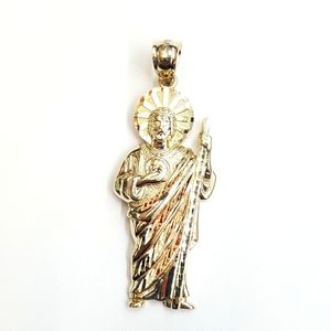 10k yellow gold saint Jude pendant